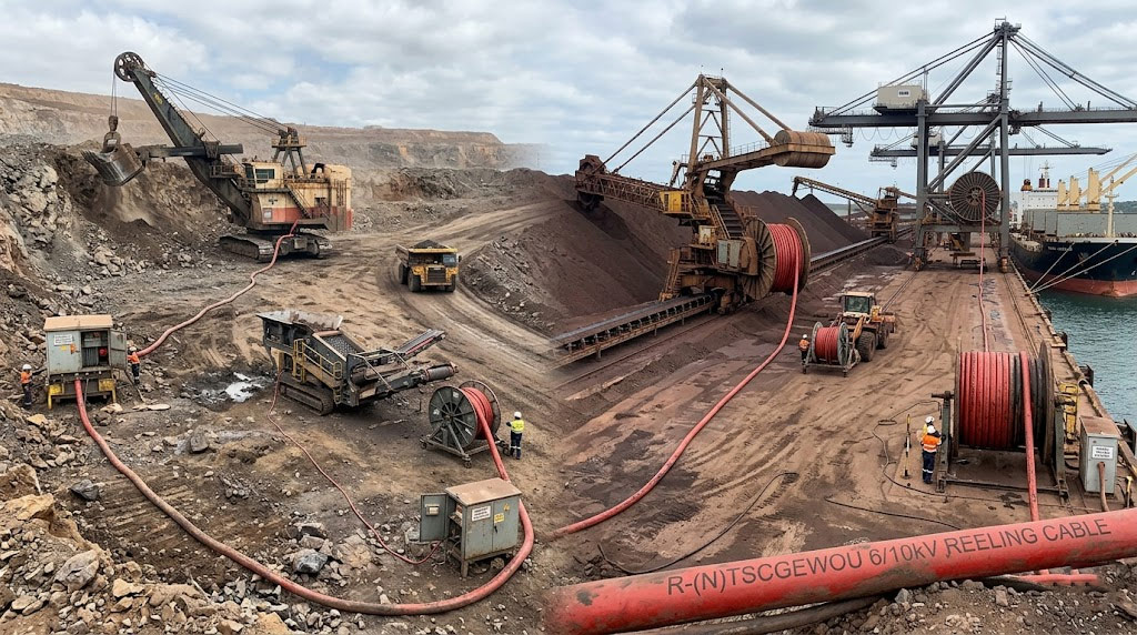 Medium voltage mining reeling cable used on excavator cable reel system