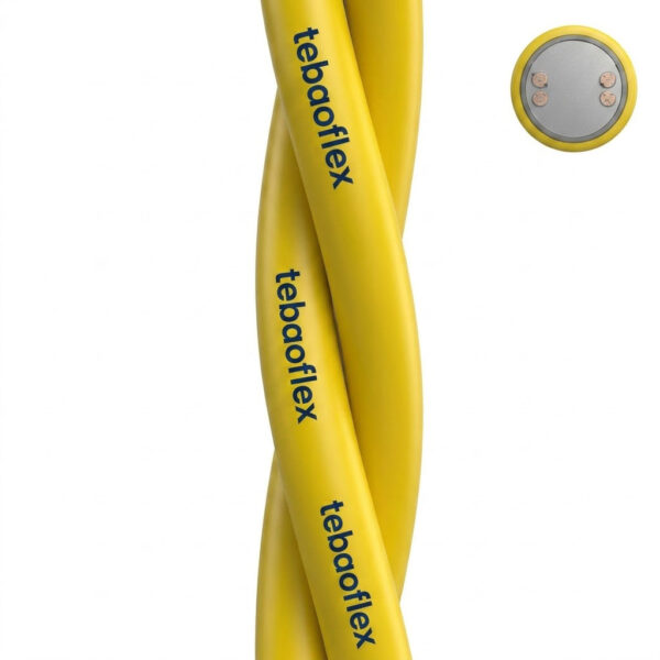 Yellow flexible 400Hz ground power cable with abrasion resistant PUR sheath Yellow flexible 400Hz ground power cable with abrasion resistant PUR sheath
