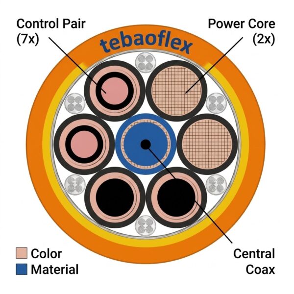 4 7-Core 400Hz Ground Power Cable | Anti-Rupture | TEBAOFLEX