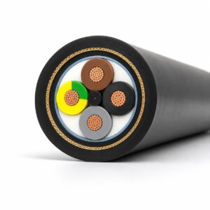 PUR-HF Festoon Cable cross-section with flexible copper cores and screened construction