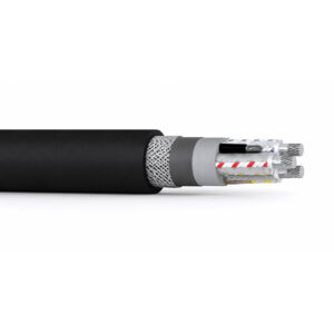 Cross section of Type 622 ECC medium voltage mining cable showing triple extruded EPR and copper screen