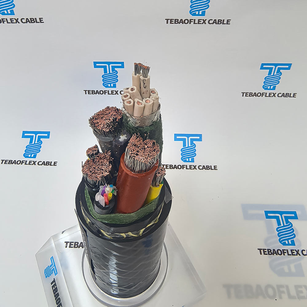 NSHTOU-J cable cross section with EPR insulation and reinforcing braid