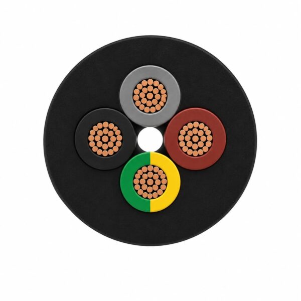 rv-k-cable-cross-section RV-K XLPE PVC flexible power cable cross section showing multicore construction