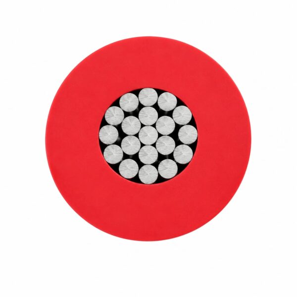 SIA and SIAF silicone cable cross section for heat resistant fixed wiring