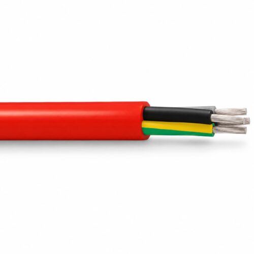 SiHF-J Silicone 180 multi core cable with tinned copper conductors and red silicone sheath