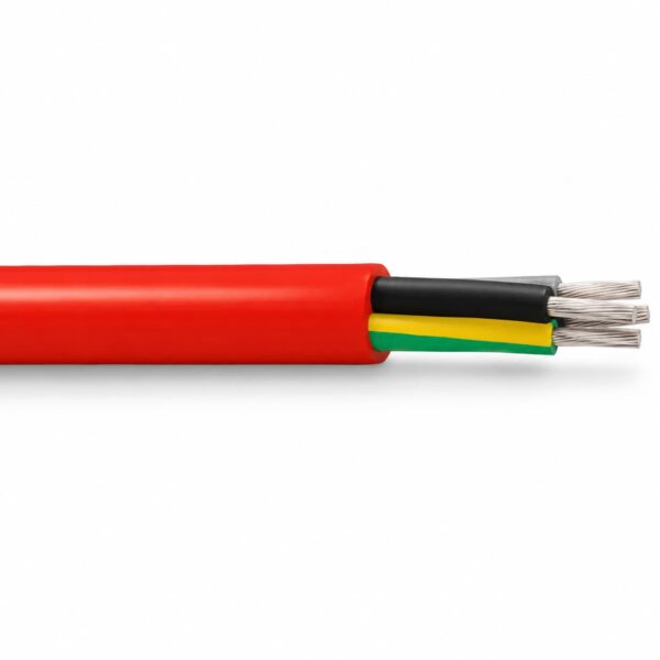 SiHF-J Silicone 180 multi core cable with tinned copper conductors and red silicone sheath