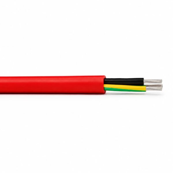 SiHF-J Silicone 180 multi core cable with tinned copper conductors and red silicone sheath