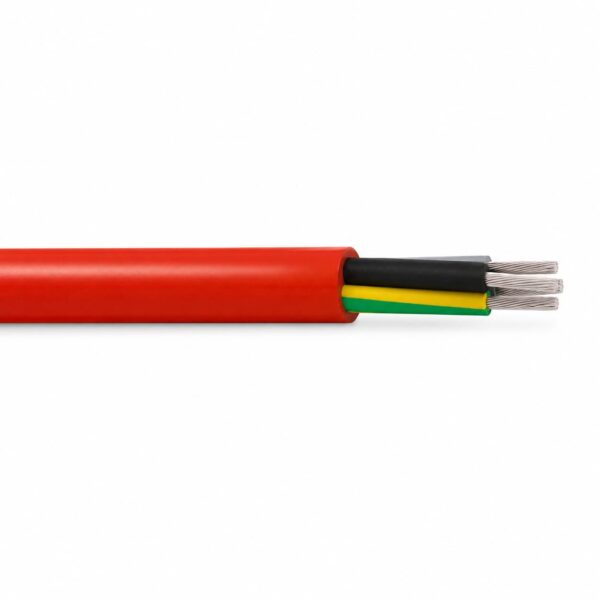 SiHF-J Silicone 180 multi core cable with tinned copper conductors and red silicone sheath