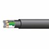 three-conductor-round-type-w-cable-600-2000v Type W 600V-2000V portable mining power cable with black CPE jacket