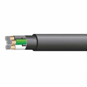 Type W 600V-2000V portable mining power cable with black CPE jacket
