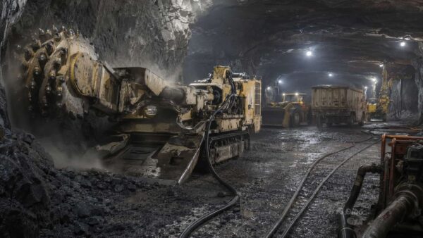 4 conductor mining cable application Type W four-conductor mining cable used with underground tunneling equipment