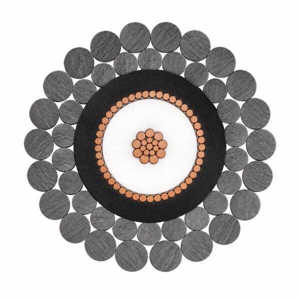 Coaxial Armoured Tow Cable (1) 39–45 Ohm Coaxial Armoured Tow Cable – outer sheath and armour detail