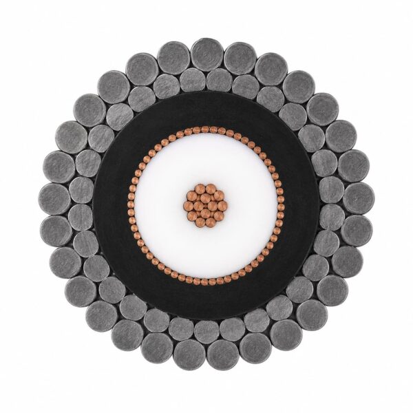 Coaxial Armoured Tow Cable (2) 39–45 Ohm Coaxial Armoured Tow Cable – cable construction view