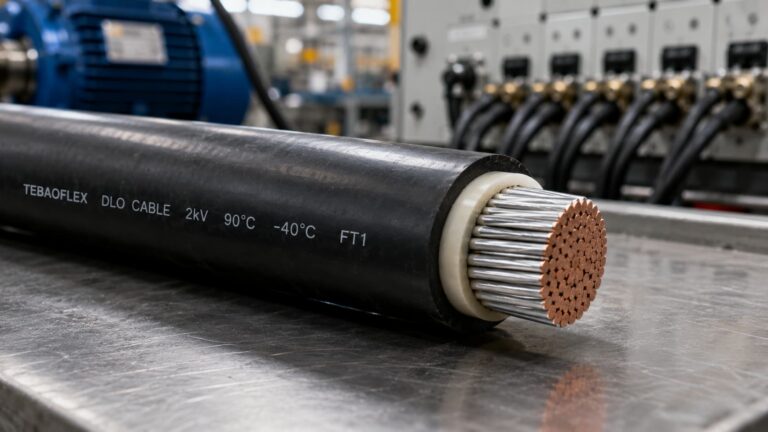 TEBAOFLEX 2 kV DLO cable with fine-stranded tinned copper conductor