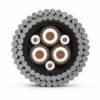 Hybrid Coaxial Tow Cable (4) Hybrid Coaxial Power & Signal Tow Cable – outer sheath and armour detail