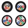 Screened underwater PUR cable cross-section options with four to eight power and control cores