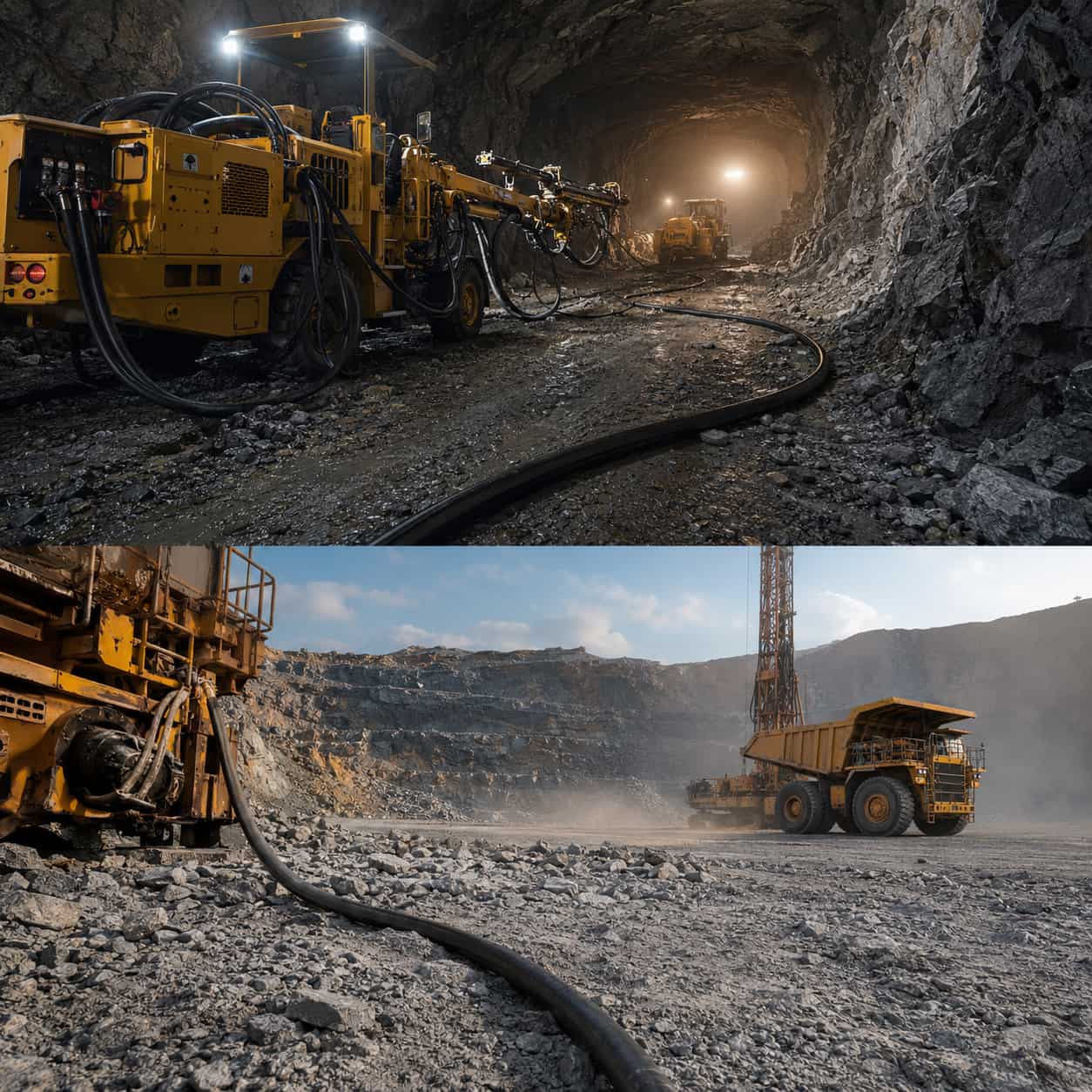 TYPE412 cable application at industrial equipment