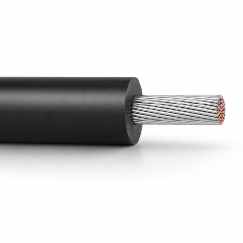 Braidless silicone rubber cable 5kV single-core black SIR insulated cable with tinned copper conductor