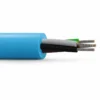 Drincable 600 450 750V Pump Cable Cutaway Drincable 600 cable cutaway showing light blue sheath, EPR insulated cores and stranded copper conductors