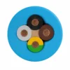 Drincable 600 Potable Water Pump Cable Cross Section Drincable 600 potable water pump cable cross section with light blue sheath and four tinned copper cores