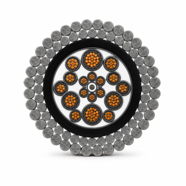 hybrid fiber optic cable (1) Deepwater High-Load Hybrid Fiber Optic Cable – cable construction view