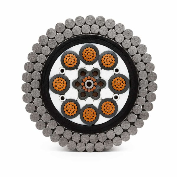hybrid fiber optic cable (2) Deepwater High-Load Hybrid Fiber Optic Cable – outer sheath and armour detail