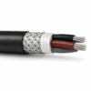 nek 606 bfou p105 cable main NEK 606 BFOU P105 offshore cable cutaway showing three insulated cores, tinned copper braid and black sheath
