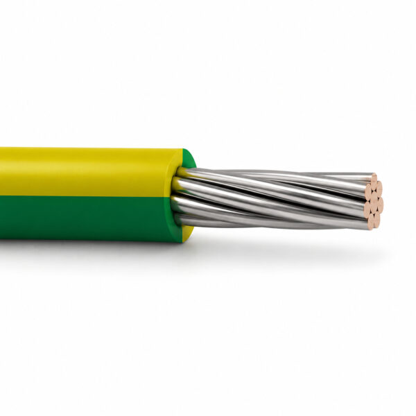NEK 606 P108 UX cable with exposed stranded tinned copper conductor and green-yellow covering