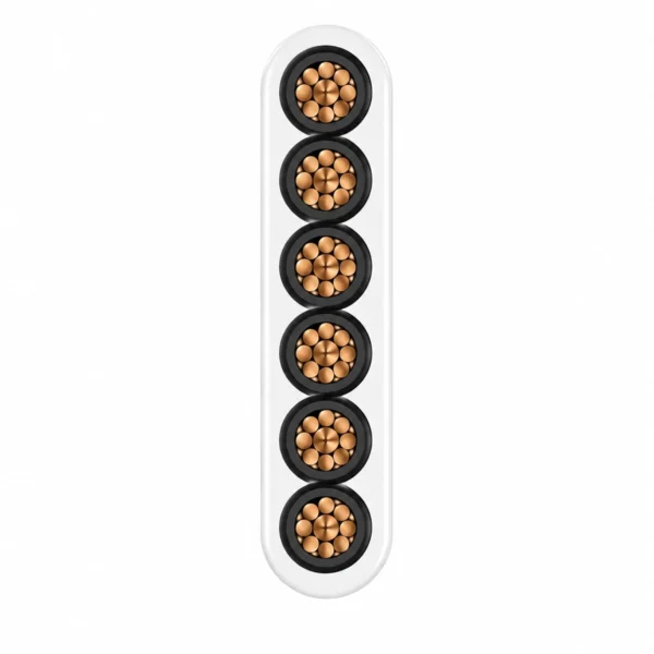 ngflgoeu flat festoon cable NGFLGOEU flat festoon cable cross-section with six parallel insulated copper cores