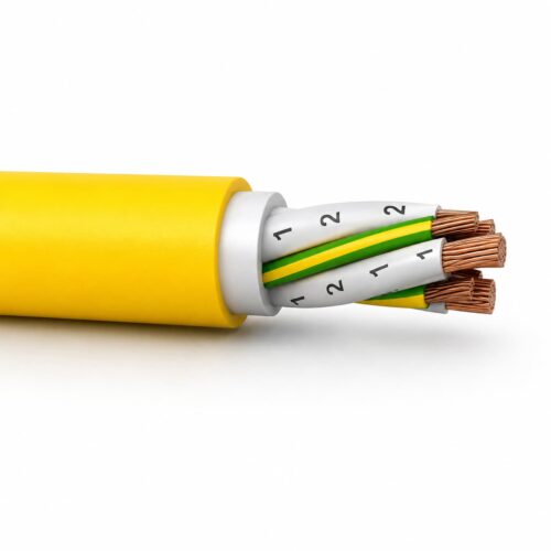 (N)SHOEU 0.6/1kV yellow mining rubber cable with EPR insulation and Class 5 copper conductors