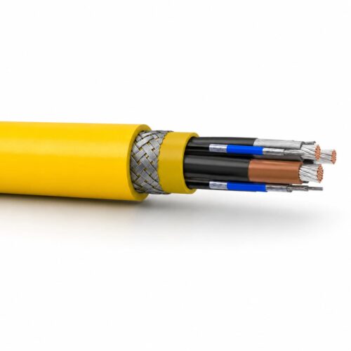 NSSHKCGEOEU 0.6/1kV Coal Cutter Trailing Cable NSSHKCGEOEU 0.6/1kV coal cutter trailing cable with yellow sheath and steel braid reinforcement