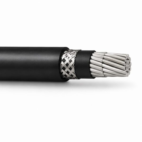 TCu/MGT/EPR/ZH/GSWB/ZH SW4 cable layer detail showing conductor, bedding, GSWB braid and black sheath