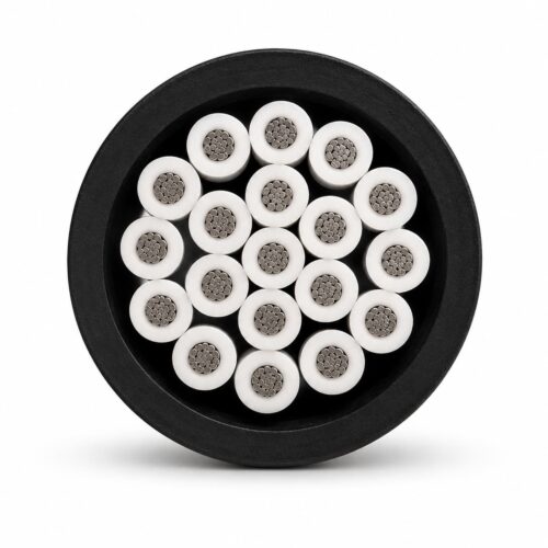 TCu/MGT/EPR/ZH/GSWB/ZH SW4 cable multicore cross-section with white insulated conductors and black sheath