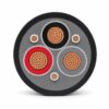 Tf Sub Pump Cable Screened Control Cores Main TF-SUB screened submersible pump motor cable cross section with copper power cores and monitoring conductors