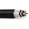 Type 210 Flexible Rubber Mining Cable 1.1kV Type 210 1.1kV flexible rubber mining cable with three screened power cores and black PCP sheath