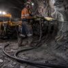 Type 210 Flexible Rubber Mining Cable 1.1kV Type 210 flexible rubber mining cable supplying a hand-held boring machine in an underground mine