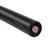 25 kV Igniter Wire High voltage igniter wire cut end-on, showing a thick black insulation wall around a small finely stranded copper conductor