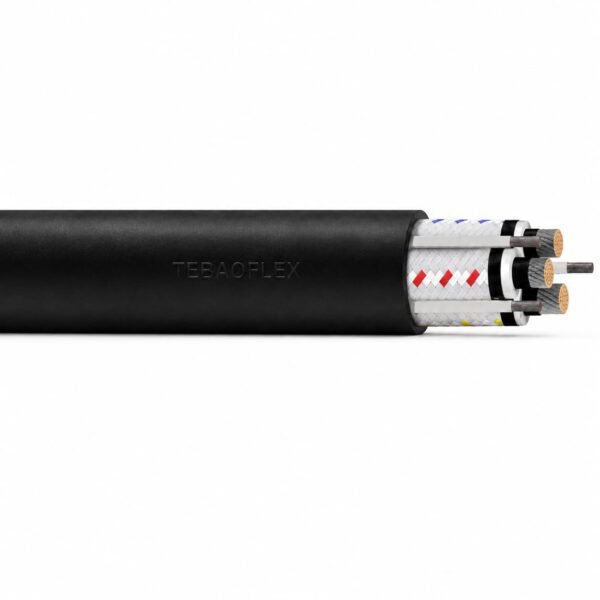 Type 455 Main Product Image Type 455 mining cable overall view with black outer sheath
