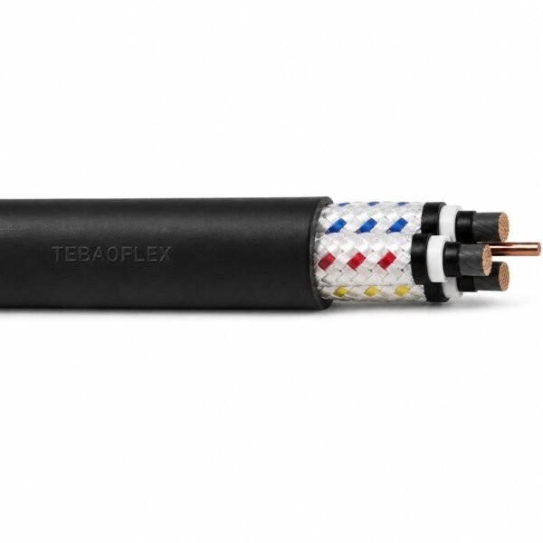 Mine Feeder Type 1 Main Product Image Mine Feeder Type 1 screened machine cable overall view with black outer sheath