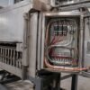 Silicone hook up wire in the control cabinet of an industrial oven, wired to relays and a terminal block