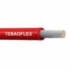 UL 3239 cable UL 3239 high voltage silicone wire with red silicone insulation stripped back to show the stranded tinned copper conductor