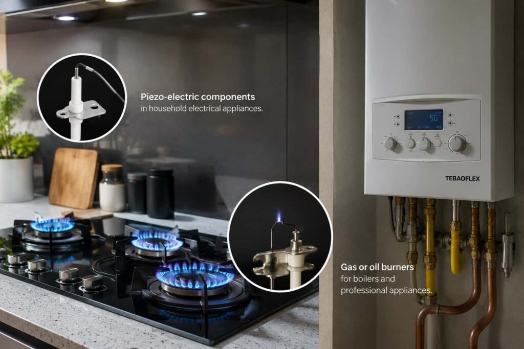 Fil d’allumage ECS-HT VDE utilisé pour l’allumage piézoélectrique et les équipements à brûleur à gaz ou à huile