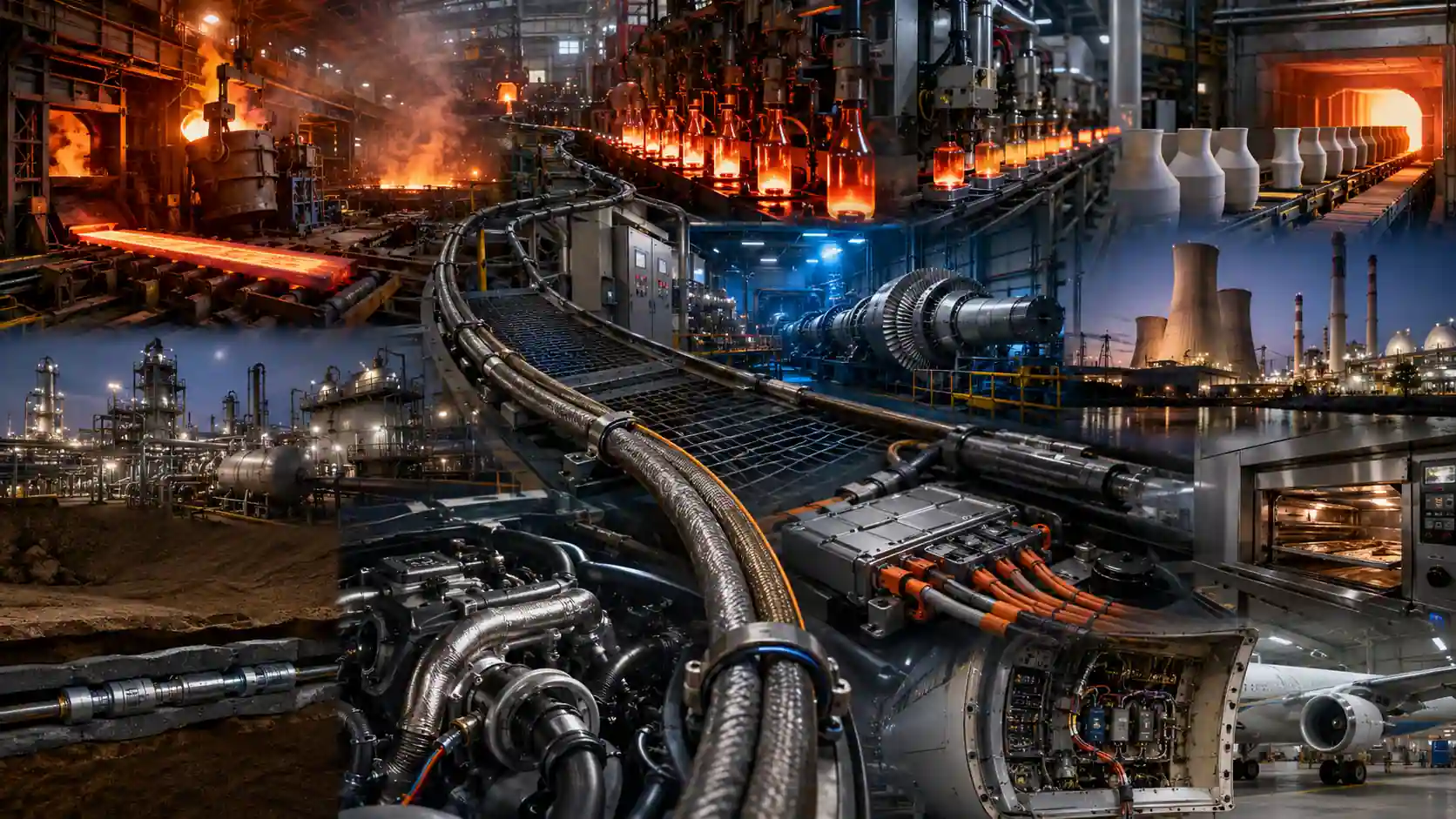 High temperature cable applications across furnace, motor and igniter installations