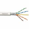 Neutrally Buoyant Cat5e ROV Tether Cable Cross-Section TEBAOFLEX neutrally buoyant Cat5e ROV tether cable showing four twisted pairs, foil screen and strength fibres