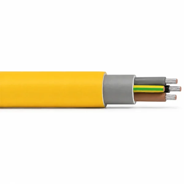 NSHXOEU-O / NSHXOEU-J 0.6/1 kV Flexible Mining Cable Main Product Image NSHXOEU-O / NSHXOEU-J flexible mining cable with yellow outer sheath and exposed multi-core conductors