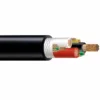 Type SHD-PCG mining power cable cutaway showing power, control and grounding conductors within a reinforced black CPE jacket