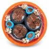 Sezione del cavo avvolgibile di alimentazione a terra 400Hz con tre anime di potenza, tre conduttori più piccoli e anime di comando raggruppate in una guaina arancione
