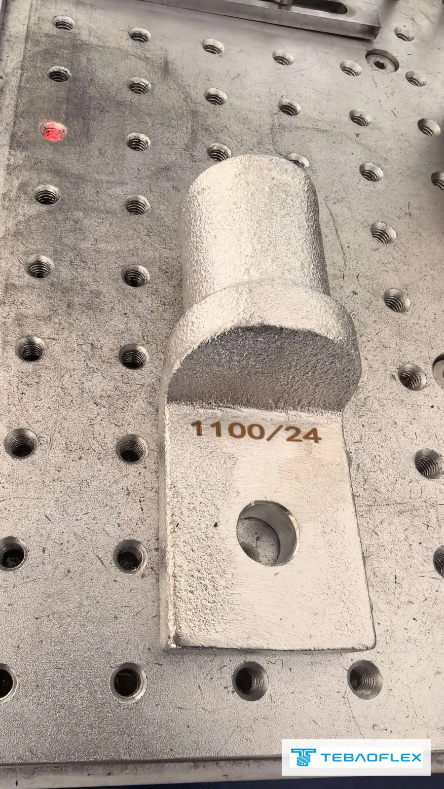 Verzinnter Einloch-Kabelschuh aus Kupferguss für DLO Kabel mit Laserbeschriftung 1100/24 für Diesellokomotivkabel 444.4 kcmil
