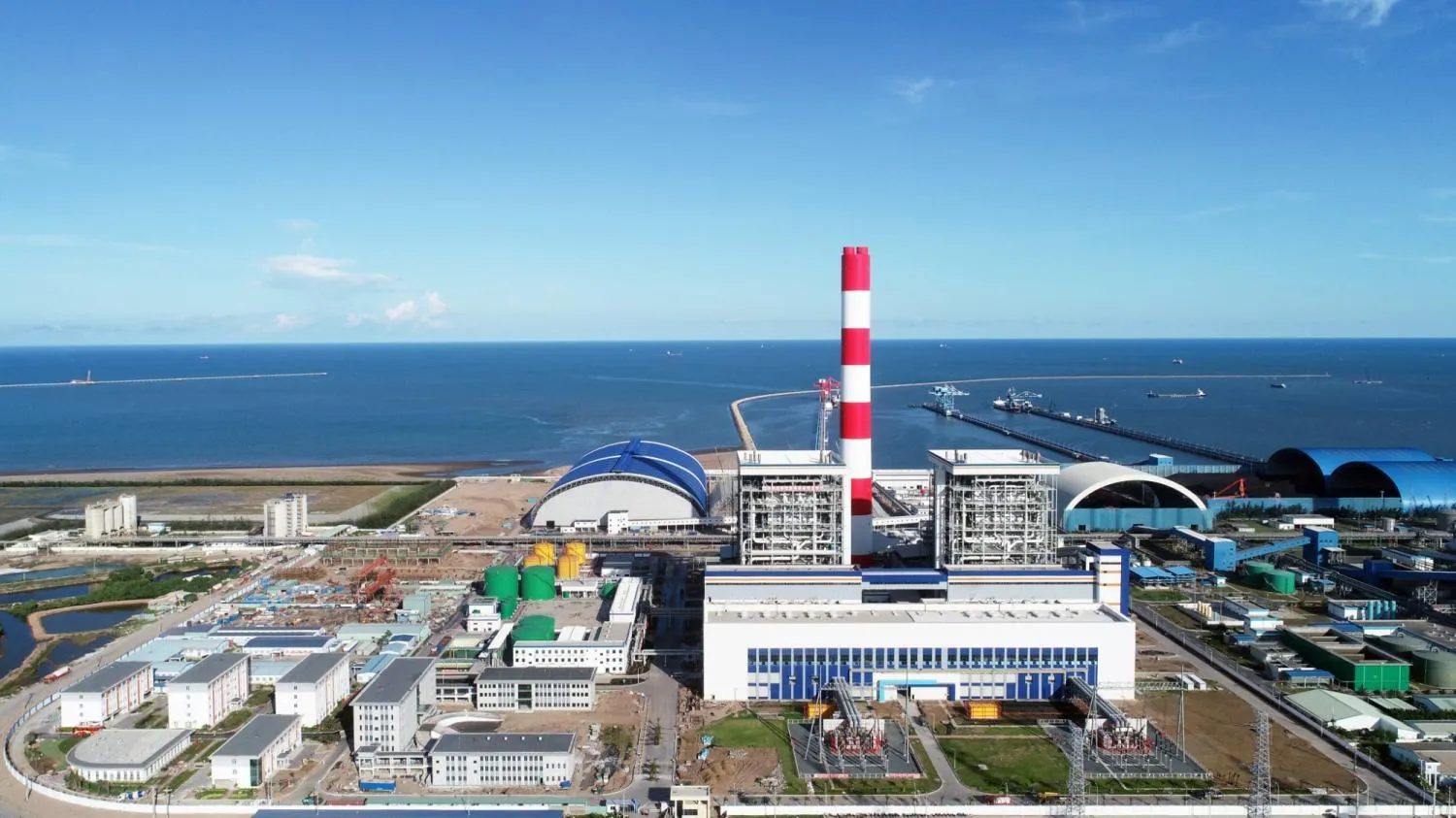 Duyen Hai 2 Thermal Power Plant on the coast of Tra Vinh Province, Vietnam