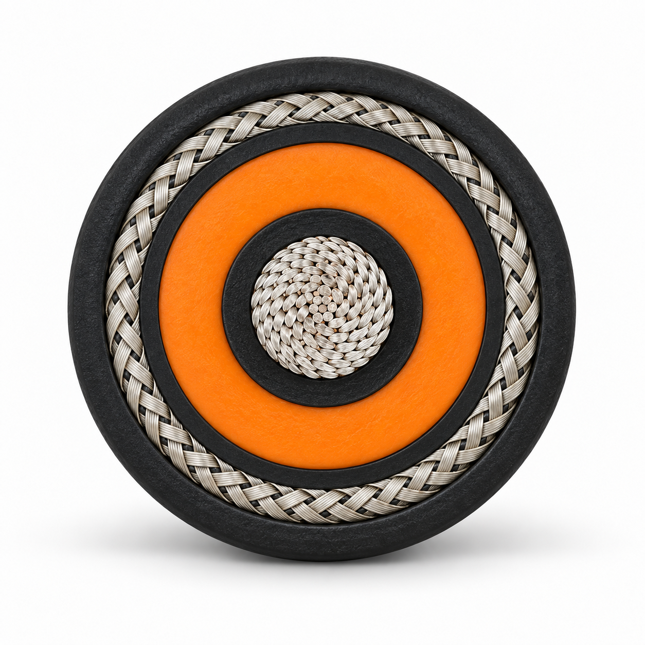 Type MV-105 5/15 kV flexible EPR cable construction cross-section showing the conductor and layers